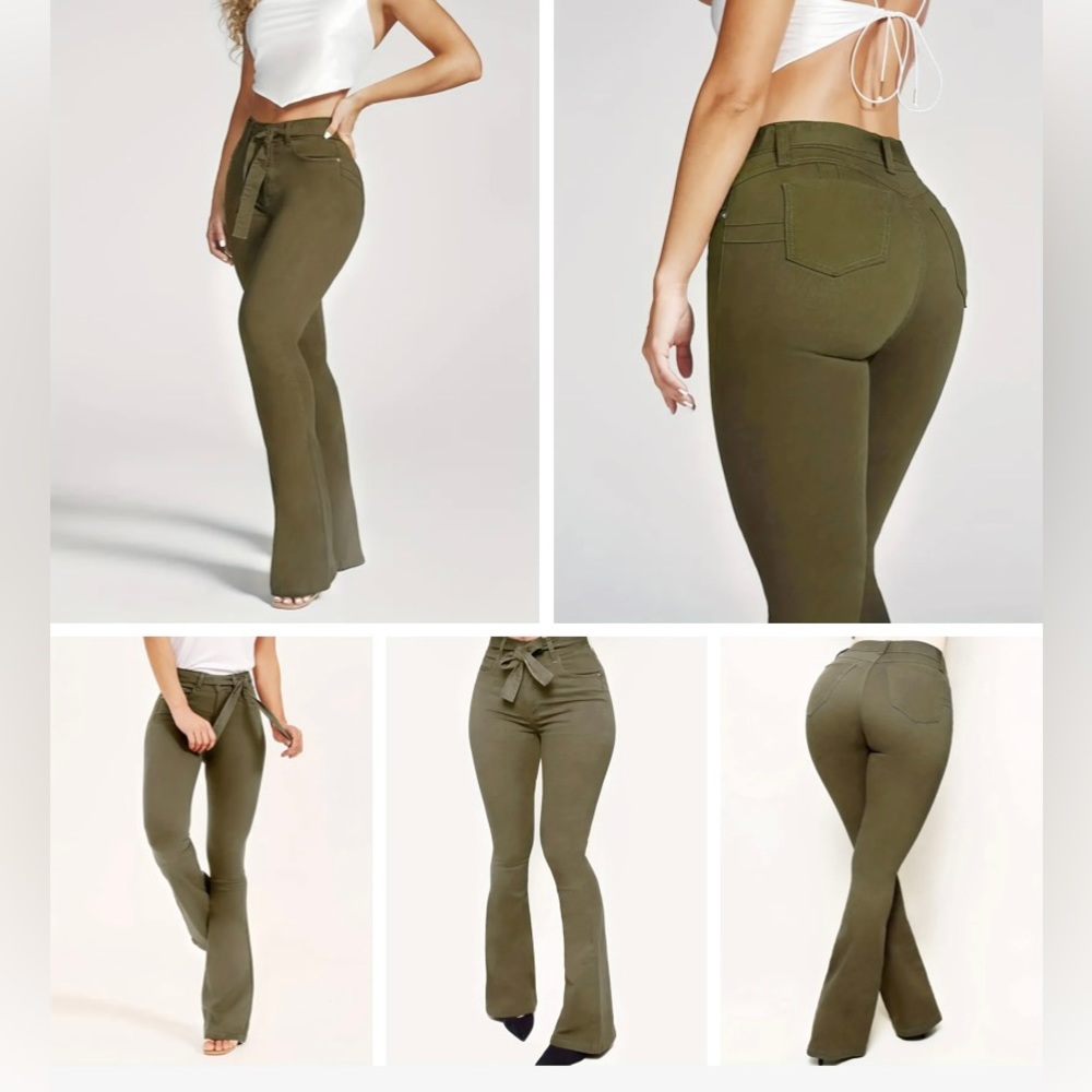 Long Length : Olly Dark Olive denim Jeans